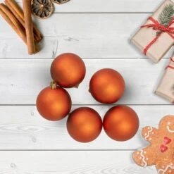 Northlight 60ct. 2.5" Burnt Orange Shatterproof Matte Christmas Ball Ornaments 8 Northlight 60ct. 2.5" Burnt Orange Shatterproof Matte Christmas Ball Ornaments -Michaels Store D253870S 12