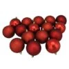 Northlight 16ct. 3" Hot Red Shatterproof 4-Finish Christmas Ball Ornaments