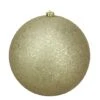 Northlight 10" Gold Holographic Glitter Shatterproof Christmas Ball Ornament