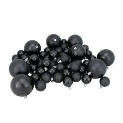 Northlight 125ct. Jet Black Shatterproof 4-Finish Christmas Ornaments 12 Northlight 125ct. Jet Black Shatterproof 4-Finish Christmas Ornaments -Michaels Store D253881S 12