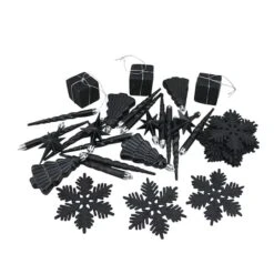 Northlight 125ct. Jet Black Shatterproof 4-Finish Christmas Ornaments 13 Northlight 125ct. Jet Black Shatterproof 4-Finish Christmas Ornaments -Michaels Store D253881S 13