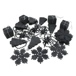 Northlight 125ct. Jet Black Shatterproof 4-Finish Christmas Ornaments 14 Northlight 125ct. Jet Black Shatterproof 4-Finish Christmas Ornaments -Michaels Store D253881S 14