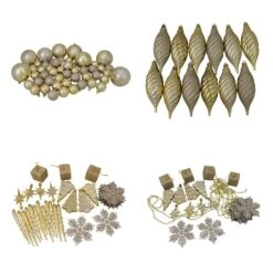 Northlight 125ct. Champagne Gold Shatterproof 4-Finish Christmas Ornaments 11 Northlight 125ct. Champagne Gold Shatterproof 4-Finish Christmas Ornaments -Michaels Store D253884S 11