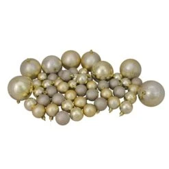 Northlight 125ct. Champagne Gold Shatterproof 4-Finish Christmas Ornaments 14 Northlight 125ct. Champagne Gold Shatterproof 4-Finish Christmas Ornaments -Michaels Store D253884S 14