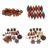 Northlight 125ct. Chocolate Brown & Burnt Orange Shatterproof 4-Finish Christmas Ornaments