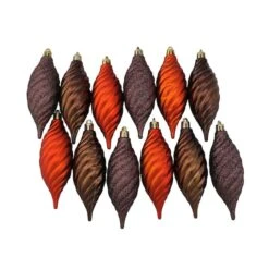 Northlight 125ct. Chocolate Brown & Burnt Orange Shatterproof 4-Finish Christmas Ornaments -Michaels Store D253885S 15