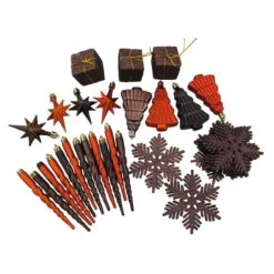 Northlight 125ct. Chocolate Brown & Burnt Orange Shatterproof 4-Finish Christmas Ornaments -Michaels Store D253885S 3