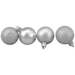 Northlight 96ct. 1.5" Silver Splendor Shatterproof 4-Finish Christmas Ball Ornaments 7 Northlight 96ct. 1.5" Silver Splendor Shatterproof 4-Finish Christmas Ball Ornaments -Michaels Store D253890S 12