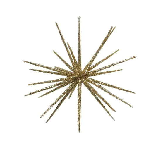 Northlight 12" Shimmering Gold Glitter Starburst Christmas Ornament 2 Northlight 12" Shimmering Gold Glitter Starburst Christmas Ornament - Image 2