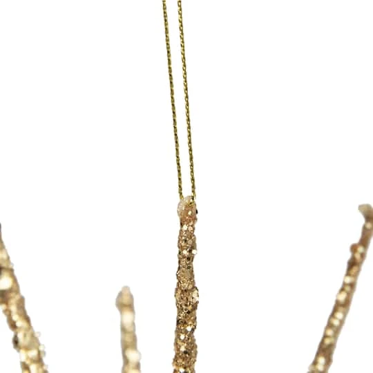 Northlight 12" Shimmering Gold Glitter Starburst Christmas Ornament 3 Northlight 12" Shimmering Gold Glitter Starburst Christmas Ornament - Image 3