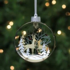 Northlight 5" Pre-Lit Silver Woodland Animals Christmas Ornament 14 Northlight 5" Pre-Lit Silver Woodland Animals Christmas Ornament -Michaels Store D253900S 14