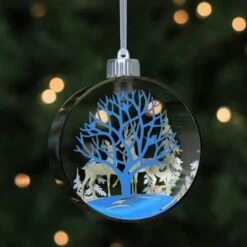 Northlight 5" Pre-Lit Silver Woodland Animals Christmas Ornament 15 Northlight 5" Pre-Lit Silver Woodland Animals Christmas Ornament -Michaels Store D253900S 15