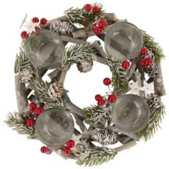 Northlight 10" Frosted Berries & Branches Votive Candle Holder 15 Northlight 10" Frosted Berries & Branches Votive Candle Holder -Michaels Store D253916S 15