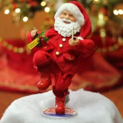 Northlight 12" Red & White Santa Claus Standing On Pepsi-Cola Bottle Cap Christmas Figurine -Michaels Store D253934S 2