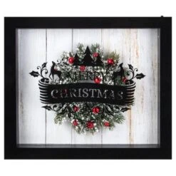 Northlight 14" Black LED Merry Christmas Box Frame -Michaels Store D253952S 11