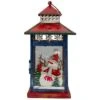 Northlight 13" Red & White Snowman Let It Snow Christmas Lantern