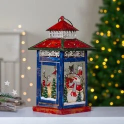 Northlight 13" Red & White Snowman Let It Snow Christmas Lantern 12 Northlight 13" Red & White Snowman Let It Snow Christmas Lantern -Michaels Store D253993S 12
