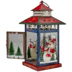 Northlight 13" Red & White Snowman Let It Snow Christmas Lantern 13 Northlight 13" Red & White Snowman Let It Snow Christmas Lantern -Michaels Store D253993S 13