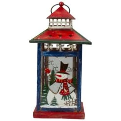 Northlight 13" Red & White Snowman Let It Snow Christmas Lantern 14 Northlight 13" Red & White Snowman Let It Snow Christmas Lantern -Michaels Store D253993S 14