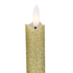 Northlight 12" Gold Glittered Flameless Taper Candles, 2ct. -Michaels Store D253996S 13