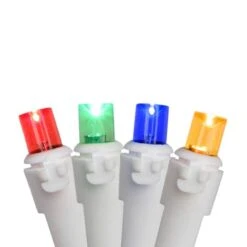 Northlight 100ct. LED Wide Angle Icicle Christmas Lights With White Wire Multicolor -Michaels Store D254013S 1