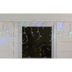 Northlight 100ct. LED Wide Angle Icicle Christmas Lights With White Wire Multicolor -Michaels Store D254013S 13