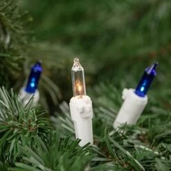 Northlight 100ct. Mini Christmas String Lights With White Wire Blue/Clear -Michaels Store D254022S 12