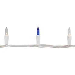 Northlight 100ct. Mini Christmas String Lights With White Wire Blue/Clear -Michaels Store D254022S 16