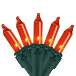 Northlight 100ct. Mini Christmas String Lights With Green Wire Orange -Michaels Store D254033S 11