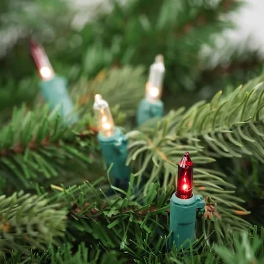 Northlight 50ct. Mini Christmas String Lights With Green Wire Red/Clear 6 Northlight 50ct. Mini Christmas String Lights With Green Wire Red/Clear - Image 6