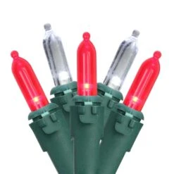 Northlight 100ct. LED Mini Christmas Lights With Green Wire Red/White
