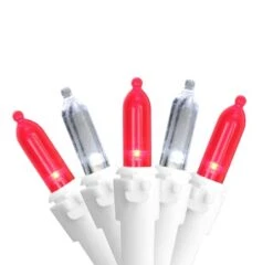 Northlight 100ct. White & Red Mini String Lights
