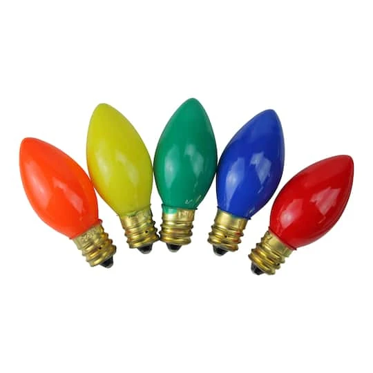 Northlight Multicolor Opaque C7 Incandescent Replacement Bulbs, 25ct. 2 Northlight Multicolor Opaque C7 Incandescent Replacement Bulbs, 25ct. - Image 2