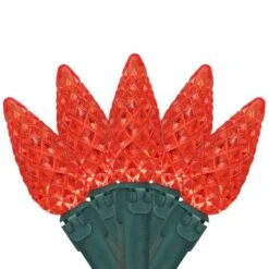 Northlight 70ct. LED Faceted C6 Christmas String Lights Red -Michaels Store D254083S 1 1