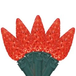 Northlight 70ct. LED Faceted C6 Christmas String Lights Red -Michaels Store D254083S 11