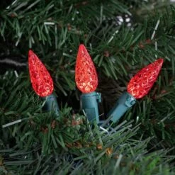 Northlight 70ct. LED Faceted C6 Christmas String Lights Red -Michaels Store D254083S 12