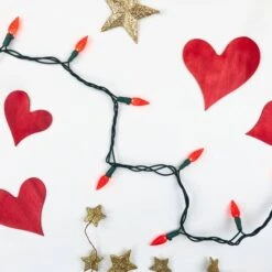 Northlight 70ct. LED Faceted C6 Christmas String Lights Red -Michaels Store D254083S 14