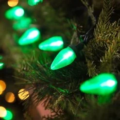 Northlight 25ct. LED C7 Christmas String Lights Green -Michaels Store D254085S 12