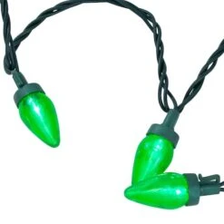 Northlight 25ct. LED C7 Christmas String Lights Green -Michaels Store D254085S 15