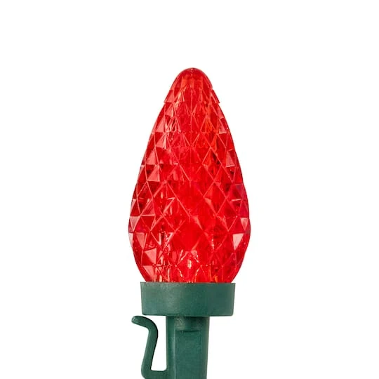 Northlight 100ct. Faceted LED C9 Christmas String Lights Red/Pure White 9 Northlight 100ct. Faceted LED C9 Christmas String Lights Red/Pure White - Image 9