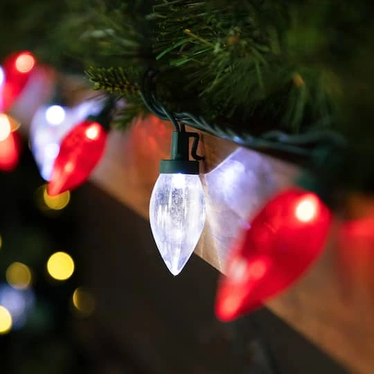 Northlight 25ct. C9 Christmas String Lights With Green Wire Red/Pure White 10 Northlight 25ct. C9 Christmas String Lights With Green Wire Red/Pure White - Image 10