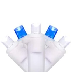 Northlight 50ct. LED Wide Angle Christmas String Lights With White Wire Blue/White -Michaels Store D254109S 1 1