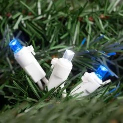 Northlight 50ct. LED Wide Angle Christmas String Lights With White Wire Blue/White -Michaels Store D254109S 2