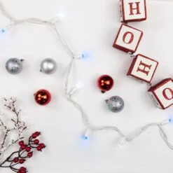 Northlight 50ct. LED Wide Angle Christmas String Lights With White Wire Blue/White -Michaels Store D254109S 3