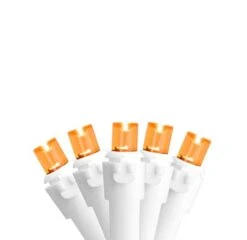 Northlight 50ct. LED Wide Angle Christmas String Lights With White Wire Orange -Michaels Store D254112S 1 1