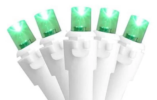 Northlight 50ct. LED Wide Angle Christmas String Lights With White Wire Green 1 Northlight 50ct. LED Wide Angle Christmas String Lights With White Wire Green