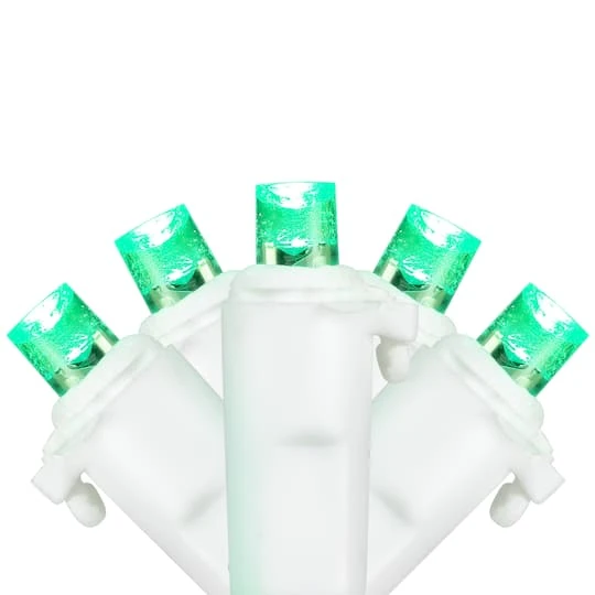 Northlight 50ct. LED Wide Angle Christmas String Lights With White Wire Green 5 Northlight 50ct. LED Wide Angle Christmas String Lights With White Wire Green - Image 5