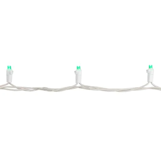 Northlight 50ct. LED Wide Angle Christmas String Lights With White Wire Green 9 Northlight 50ct. LED Wide Angle Christmas String Lights With White Wire Green - Image 9
