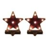 Glitzhome® 7.5" Marquee LED Star Stocking Holder, 2ct.