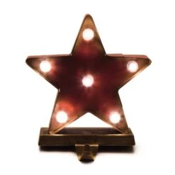 Glitzhome® 7.5" Marquee LED Star Stocking Holder, 2ct. -Michaels Store D254144S 3
